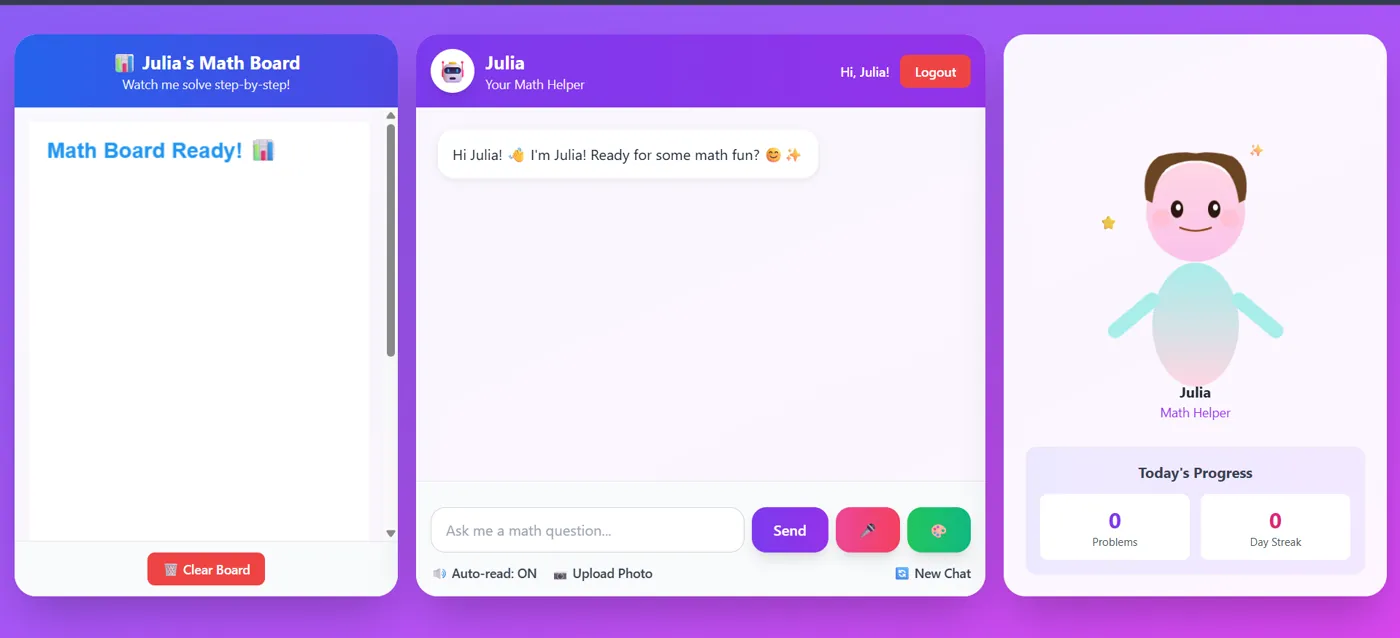 Julia — AI Math Tutor